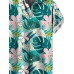 Men's Hawaiian Tropical Leaves Print Short Sleeve Shirt
